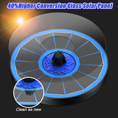 SZMP Solar Fountain Upgrade, 3.5W Solar Powered Bird Bath Fountains with Flower, Outdoor Water Feature Solar Fountain Pump with 7-in-1 Nozzles, 4 Fixed Pipes for Humingbirds, Birdbath, and Garden 🍁 All In One Marketplace Canada