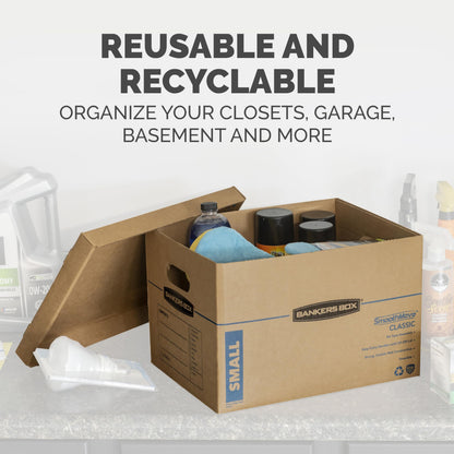 Bankers Box SmoothMove Classic Moving Kit Boxes, Tape-Free Assembly, Easy Carry Handles, 8 Small 4 Medium, 12 Pack(7716403) 🍁 All In One Marketplace Canada