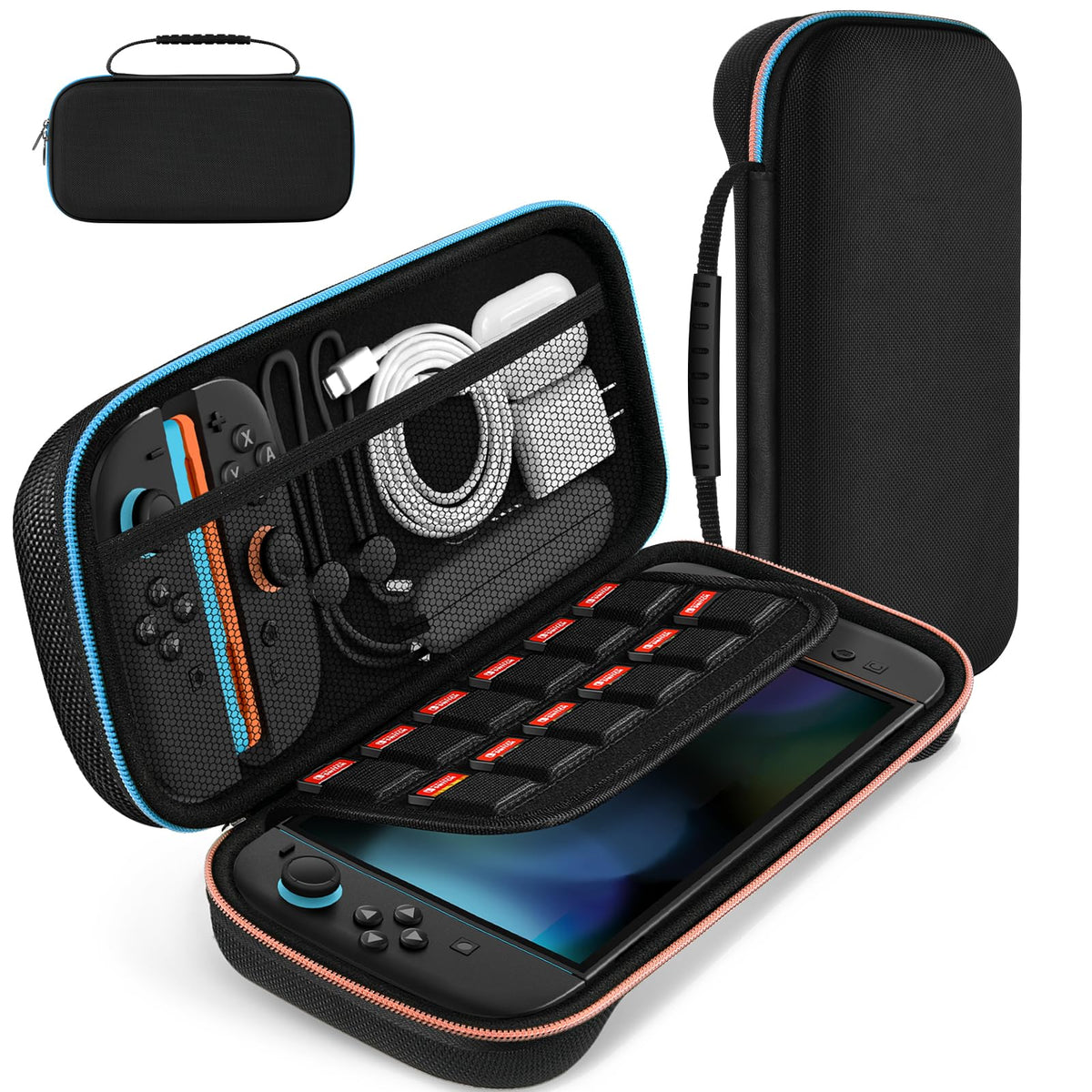ivoler Carrying Case for Nintendo Switch 2 (2025 Model), Portable Hard Shell Pouch Carrying Travel Game Bag for Switch 2 Accessories Holds 12 Game Cartridge, Black 🍁 All In One Marketplace Canada