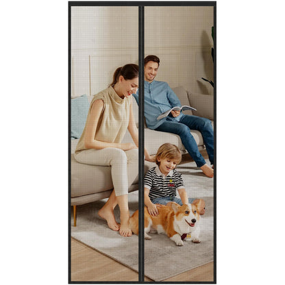 Magnetic Screen Door 36"W x 82"H, Fits Door Size to 34"W x 80"H, Heavy Duty Fiberglass Moustiquaire Magnétique, Screen Mesh with Automatic Block Closure, Walk Through Easily for Kids Pets 🍁 All In One Marketplace Canada