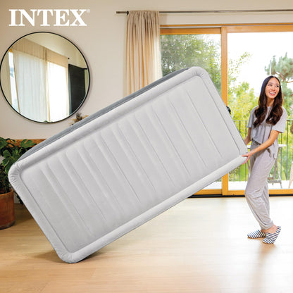 INTEX 67767ED Dura-Beam Deluxe Comfort-Plush Mid-Rise Air Mattress: Fiber-Tech – Full Size – Built-in Electric Pump – 13in Bed Height – 600lb Weight Capacity 🍁 All In One Marketplace Canada
