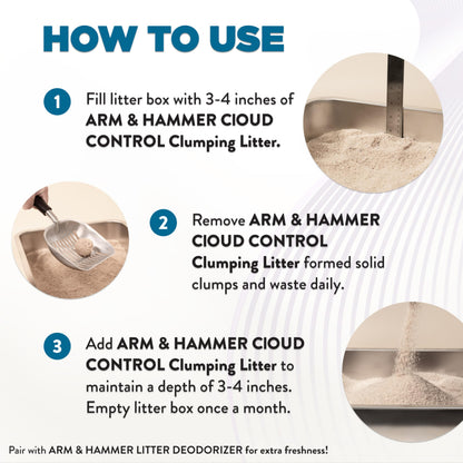 ARM & Hammer Cloud Control Clumping Cat Litter, Multi Cat, 6.35kg – 7 Day Odour Control, 99.9% Dust Free, Hypoallergenic Light Scent 🍁 All In One Marketplace Canada