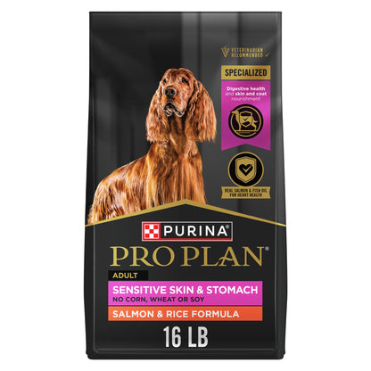 Pro Plan Dry Dog Food, Sensitive Skin & Stomach, Salmon & Rice, Brown, 7.26 kg (Pack of 1) 🍁 All In One Marketplace Canada