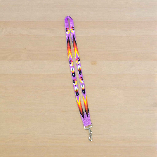 Light Purple Native Beaded Lanyard