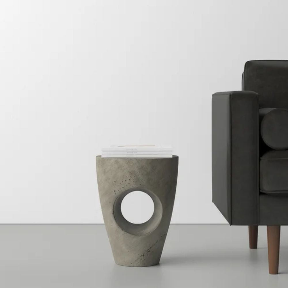 Olivia Terrazzo-Beistelltisch aus Beton im Mid-Century-Stil