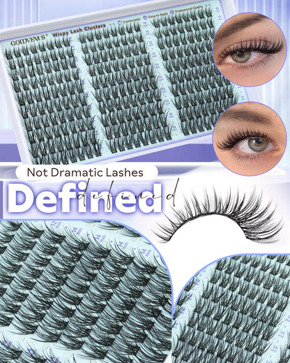 Wispy Lash Clusters Kit Eyelash Clusters Natural Cluster Lashes Extension Kit Eyelash Extension10-16mm CC Curve For DIY 🍁 All In One Marketplace Canada