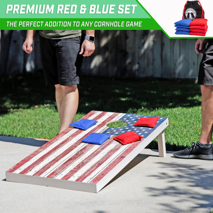 GoSports Official Regulation Cornhole Bean Bags Set of 8 – for Competitive Cornhole Games - All Weather - Red and Blue 🍁 All In One Marketplace Canada