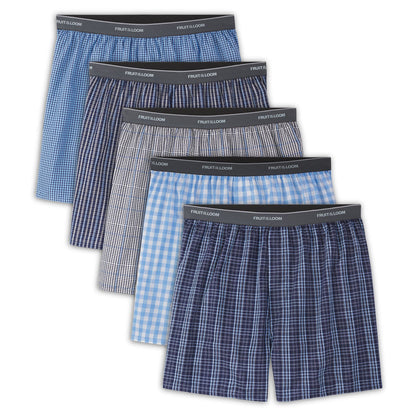 Fruit of the Loom mens Comfort Casual Boxer Shorts, Blues, X-Large US 🍁 All In One Marketplace Canada