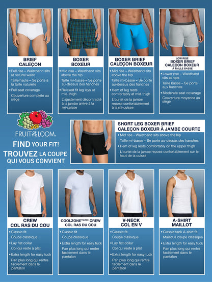 Fruit of the Loom Mens Comfort Casual Boxer Shorts, Assorted Colours, Large US 🍁 All In One Marketplace Canada