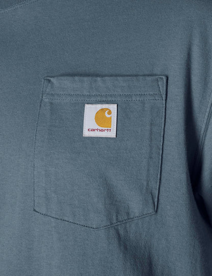 Carhartt Men's K87 Workwear Pocket Short Sleeve T-Shirt (Regular and Big & Tall Sizes), Bluestone, Large 🍁 All In One Marketplace Canada