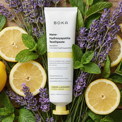 Boka Fluoride Free Toothpaste, Nano Hydroxyapatite Toothpaste, Appropriate for Sensitive Teeth - for Adult Oral Care - Lemon Lavender Flavor, 4 Fl Oz (113g) 1Pk 🍁 All In One Marketplace Canada