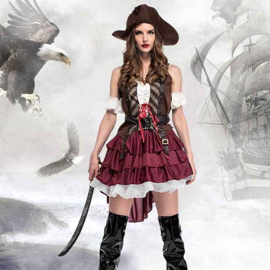 Women’s Halloween Character Costume – Full Outfit with Coat, Skirt and Accessories