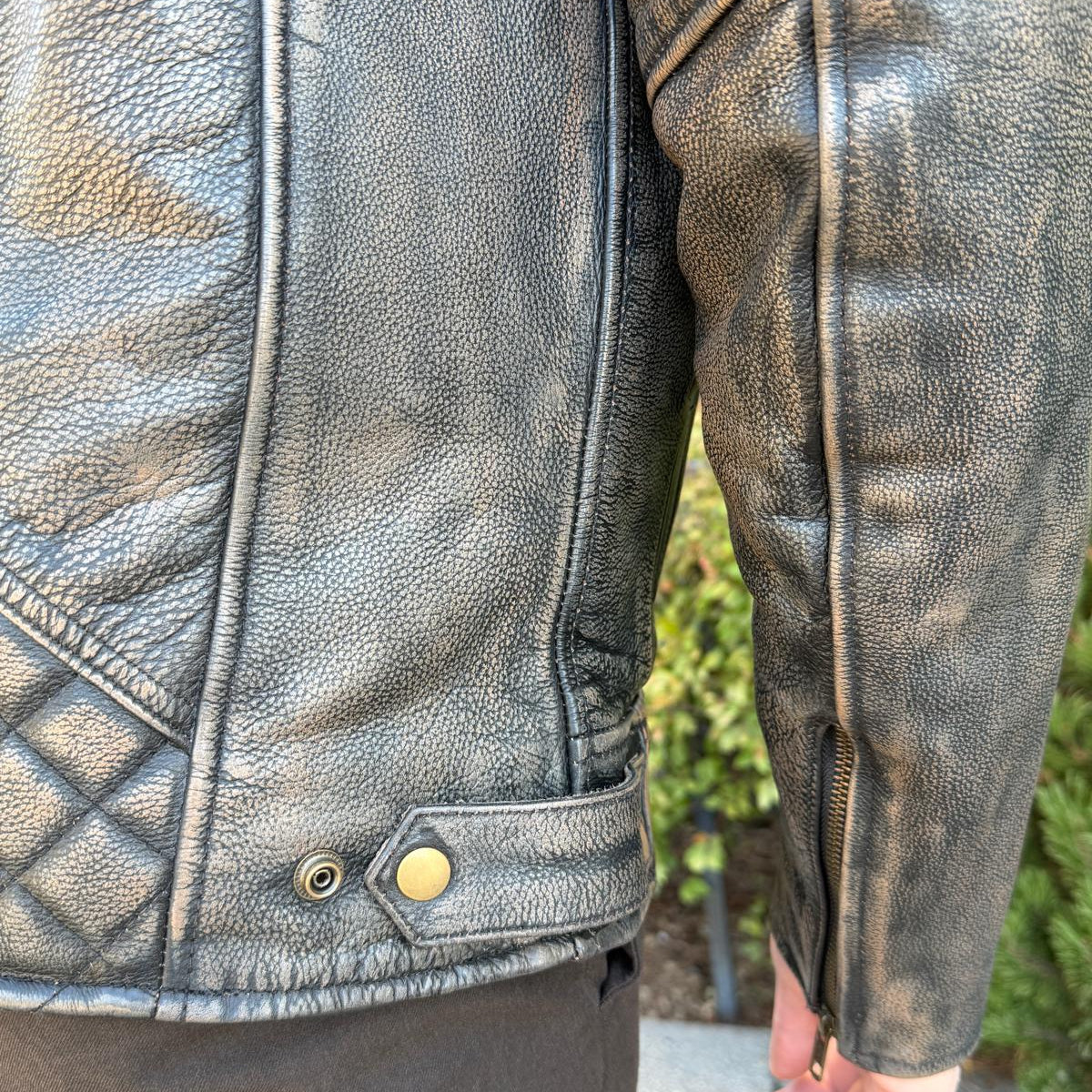 Unik International Men's Reflective Stripe Motorcycle Jacket