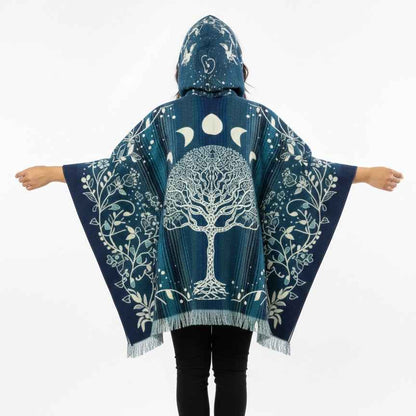 Tree of Life Wool Poncho