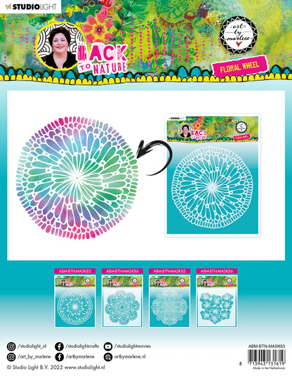 ABM Mask Floral Wheel Back To Nature 200x200x1mm 1 PC nr.83