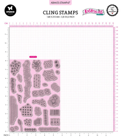 ABM Cling Stamp Exclusive Textures Essentials 153x265x5mm 29 PC nr.47
