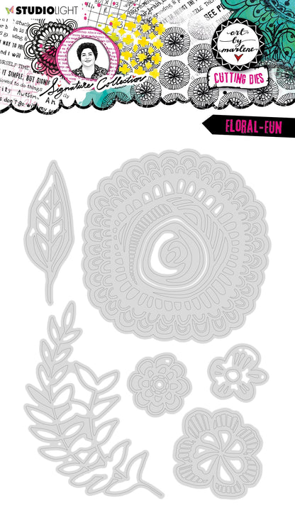 ABM Cutting Die Floral-Fun Signature Collection 139x97x1mm 7 PC nr.505