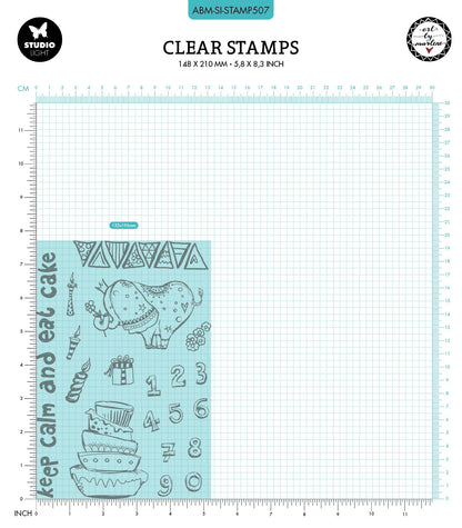 ABM Clear Stamp Party Elephant Signature Collection 148x210x3mm 23 PC nr.507