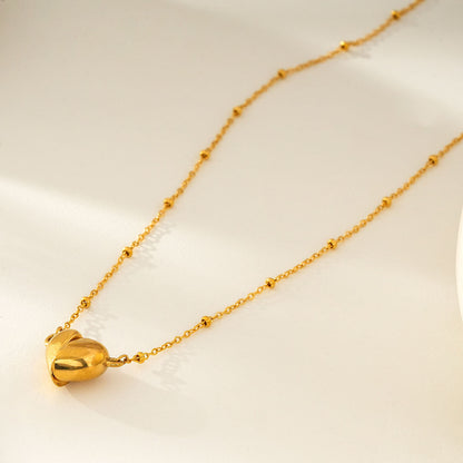 ABNA Gold: Together Forever Beaded Necklace – Separable Magnetic Mini Heart Pendant
