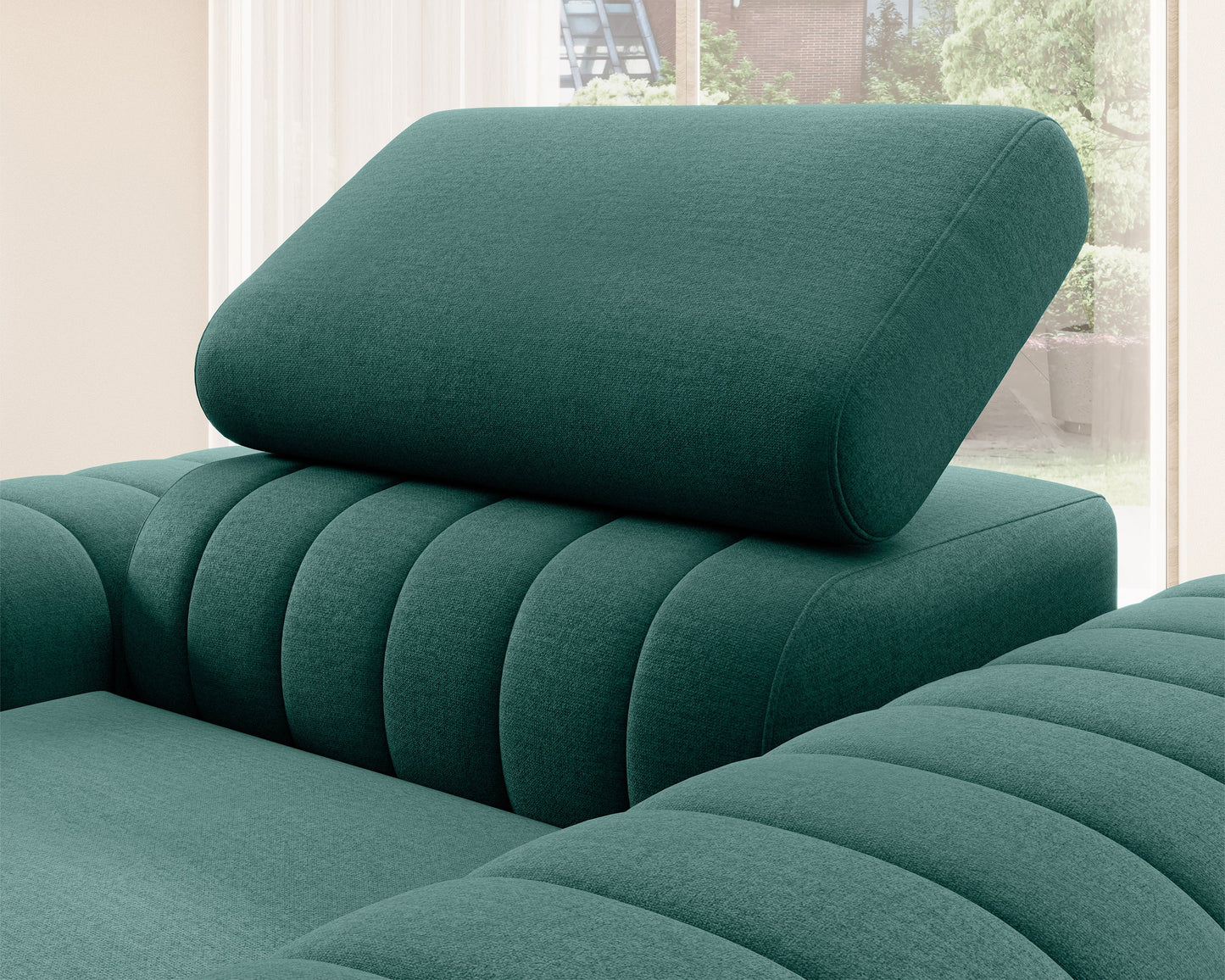 Laurence Modern Accent Chair - Teal Green