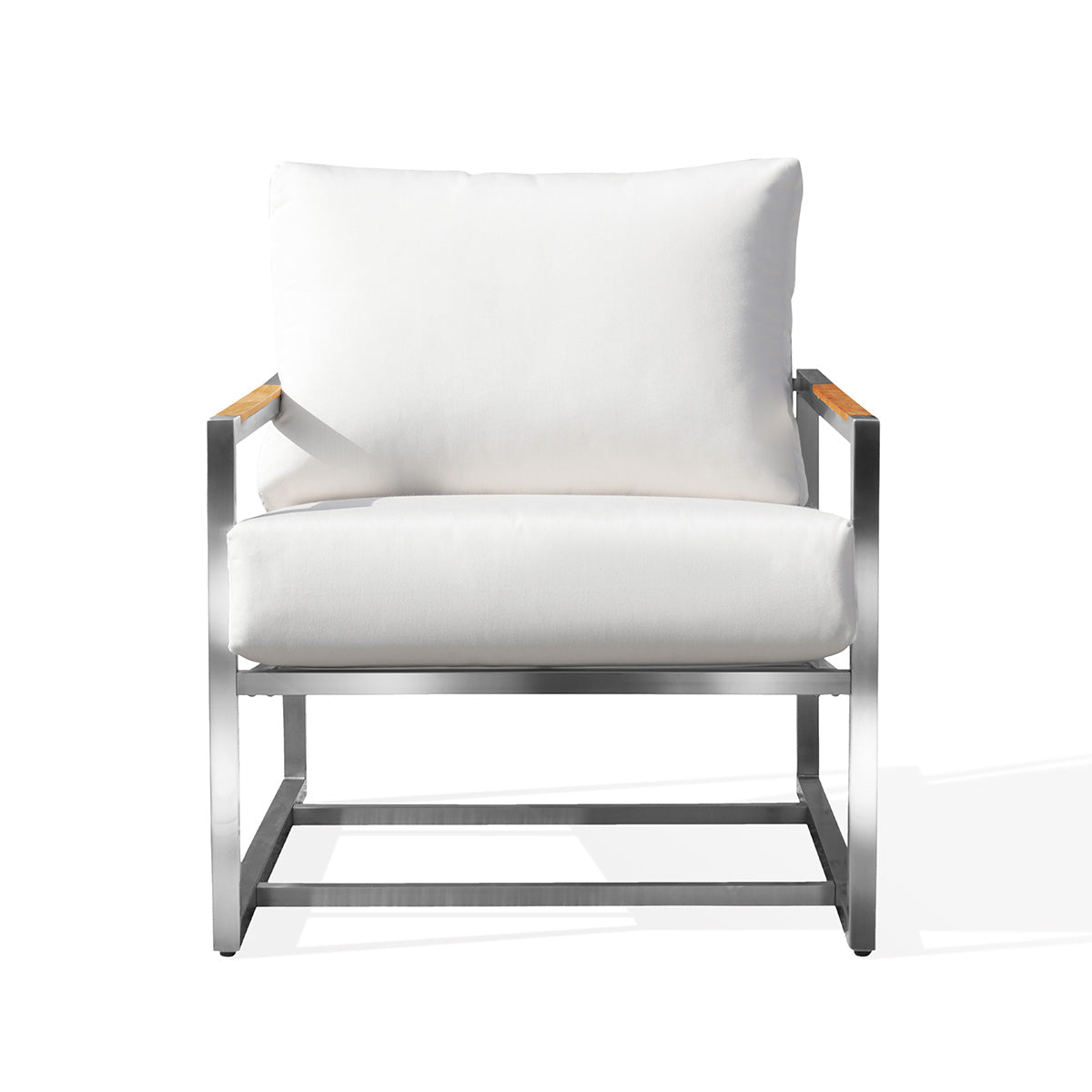 Acacia Stainless Steel Club Chair with Sunbrella® Cushions - AURABAGS SHOP