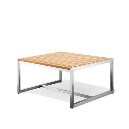 Acacia Stainless Steel & Teak Top Outdoor End Table - AURABAGS SHOP