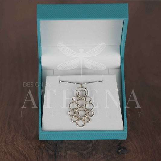 Handmade Sterling Silver Circles Pendant – One of a Kind, Organic Design