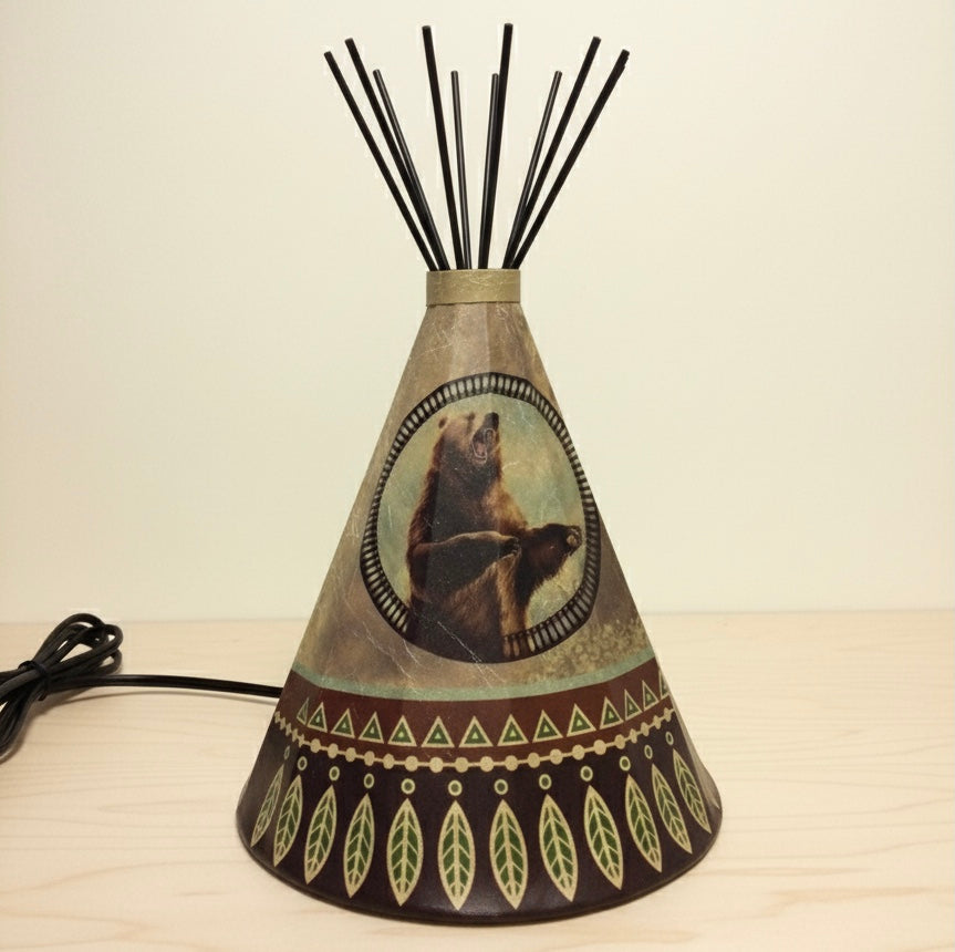 Teepee Table  Bear Lamp