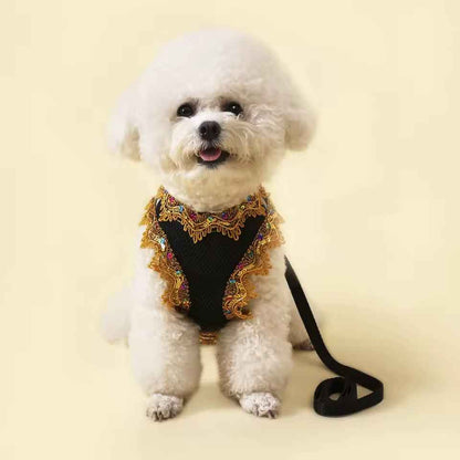 Crystal Lace Dog Harness & Leash Set – Luxury Designer Pet Wear