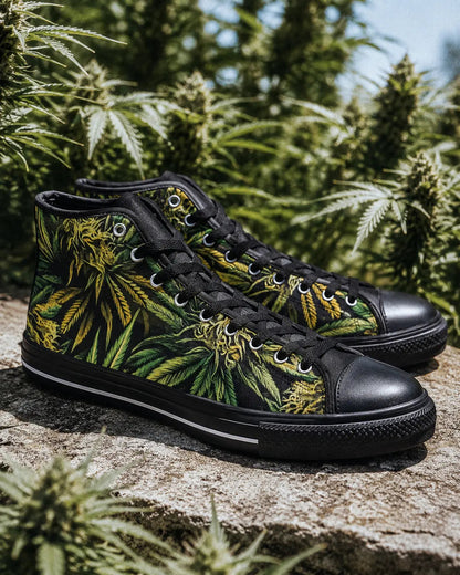 Big Buds Unisex Black-Sole High-Top Sneakers