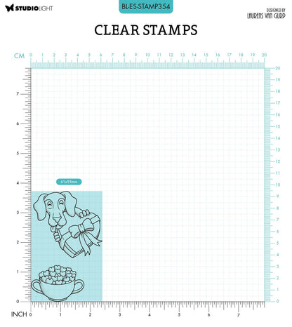 BL Clear Stamp Bonbon Dog By Laurens 105x74x3mm 2 PC nr.354