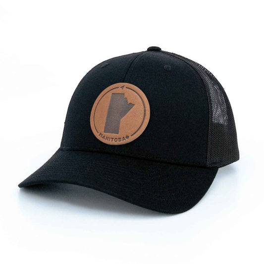 Manitoba Leather Patch Trucker Hat