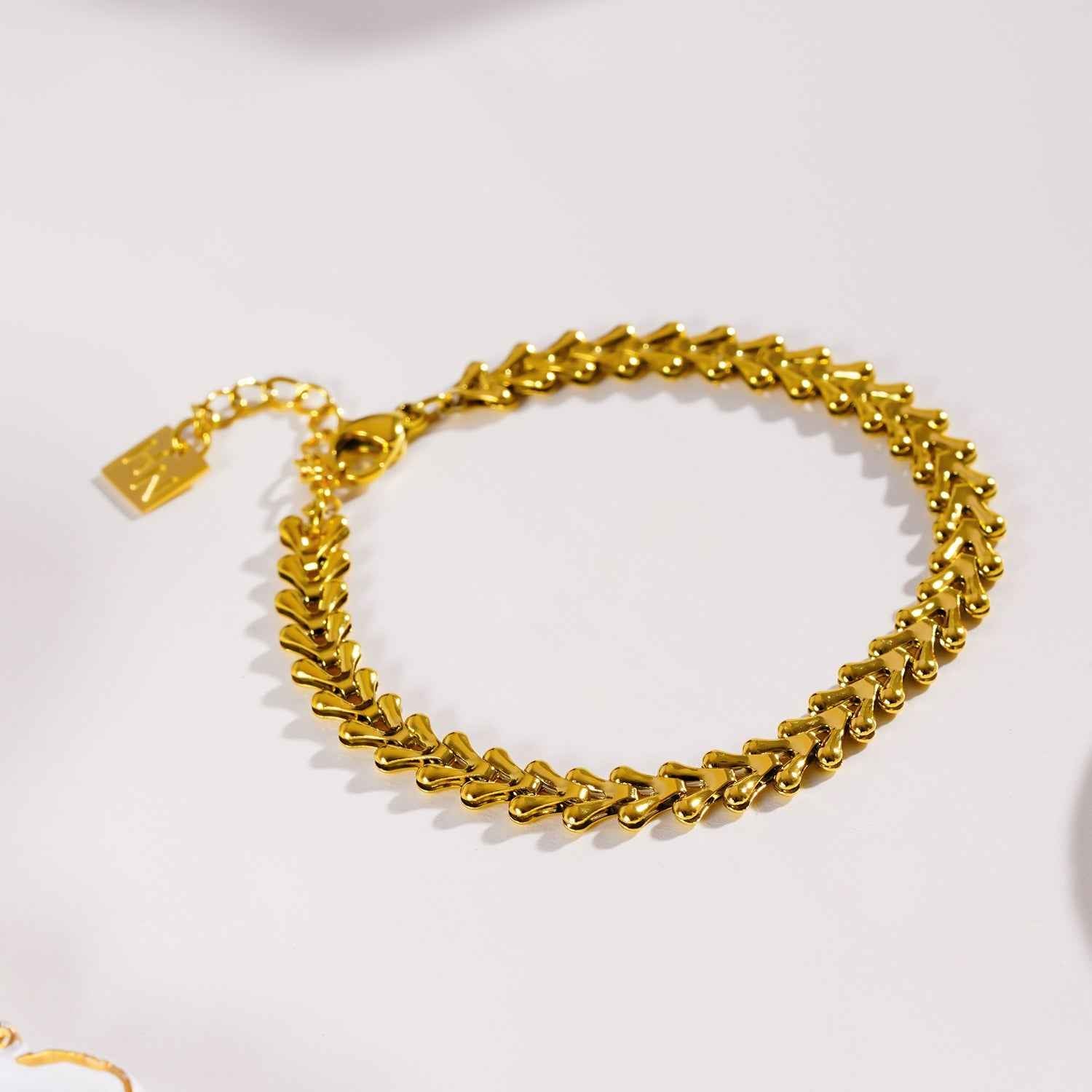 BLYTH:  Vintage-Inspired Linked Abstract Crest Bracelet