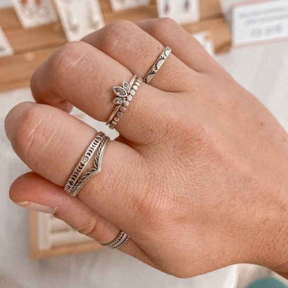 MOONPHASE | Bague en argent sterling 925 et zircon