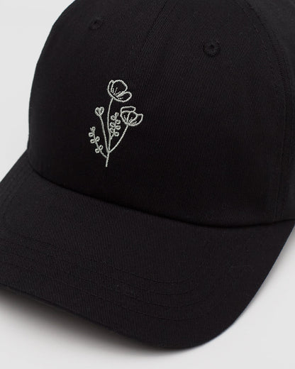 Flower Embroidery Peak Hat