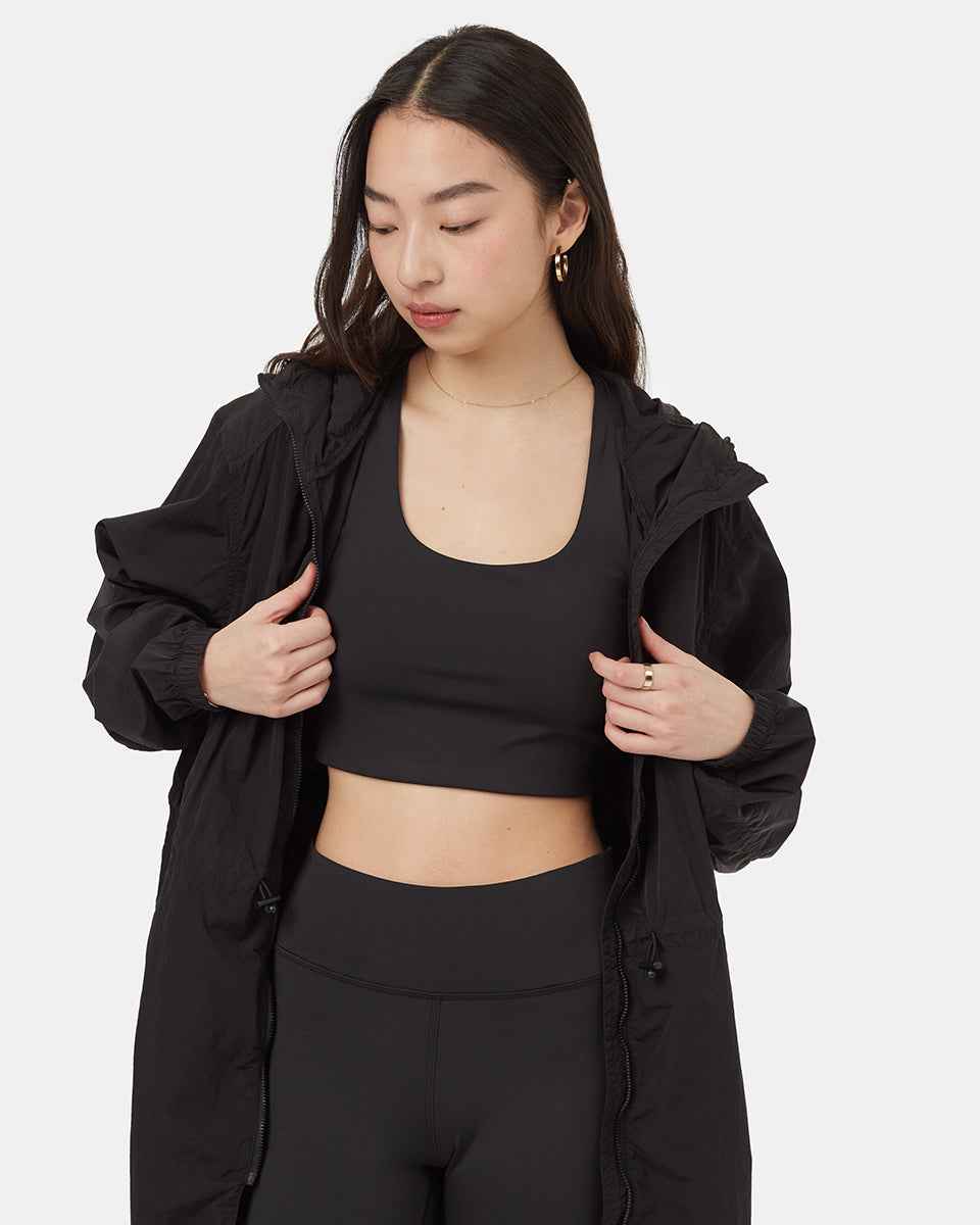 Recycled Nylon Long Jacket