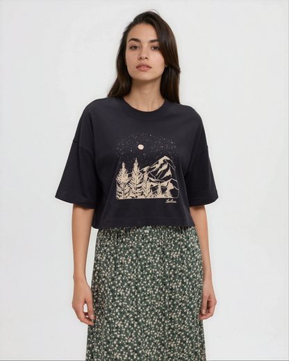 Parks Landscape Oversized Crop T-Shirt
