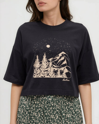 Parks Landscape Oversized Crop T-Shirt