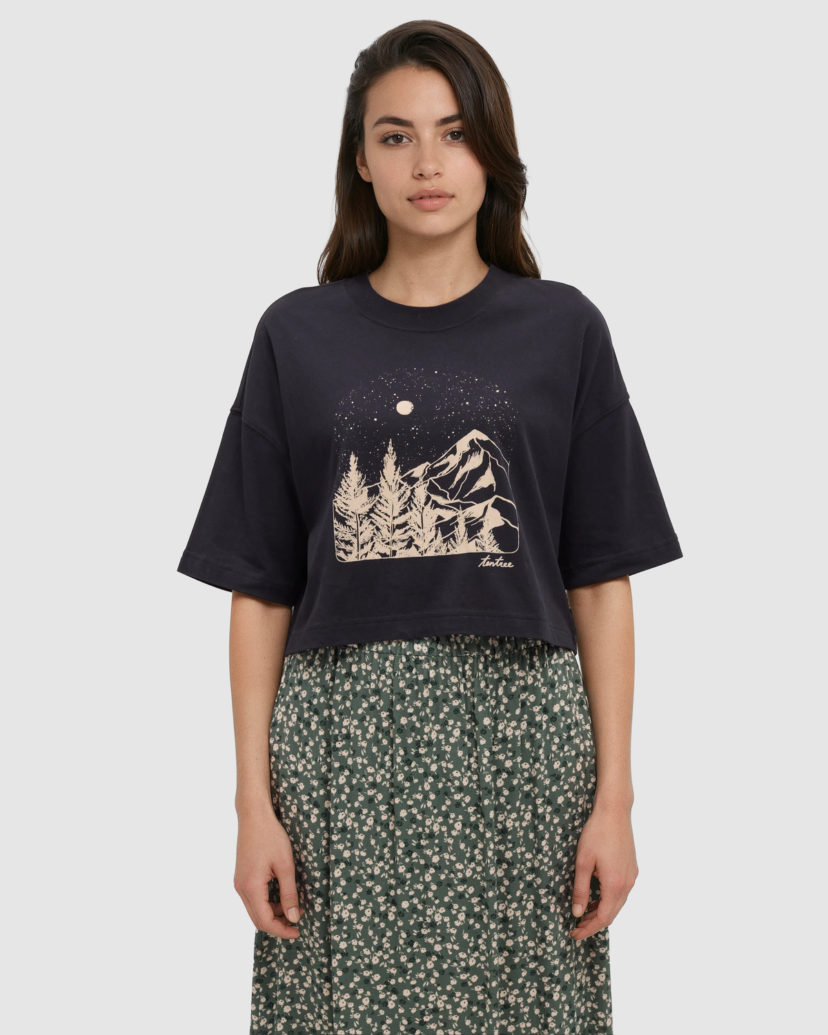 Parks Landscape Oversized Crop T-Shirt