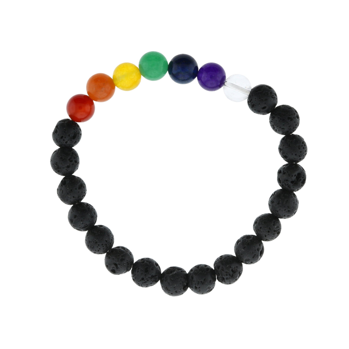Black Lava Chakra Bracelet - 8mm