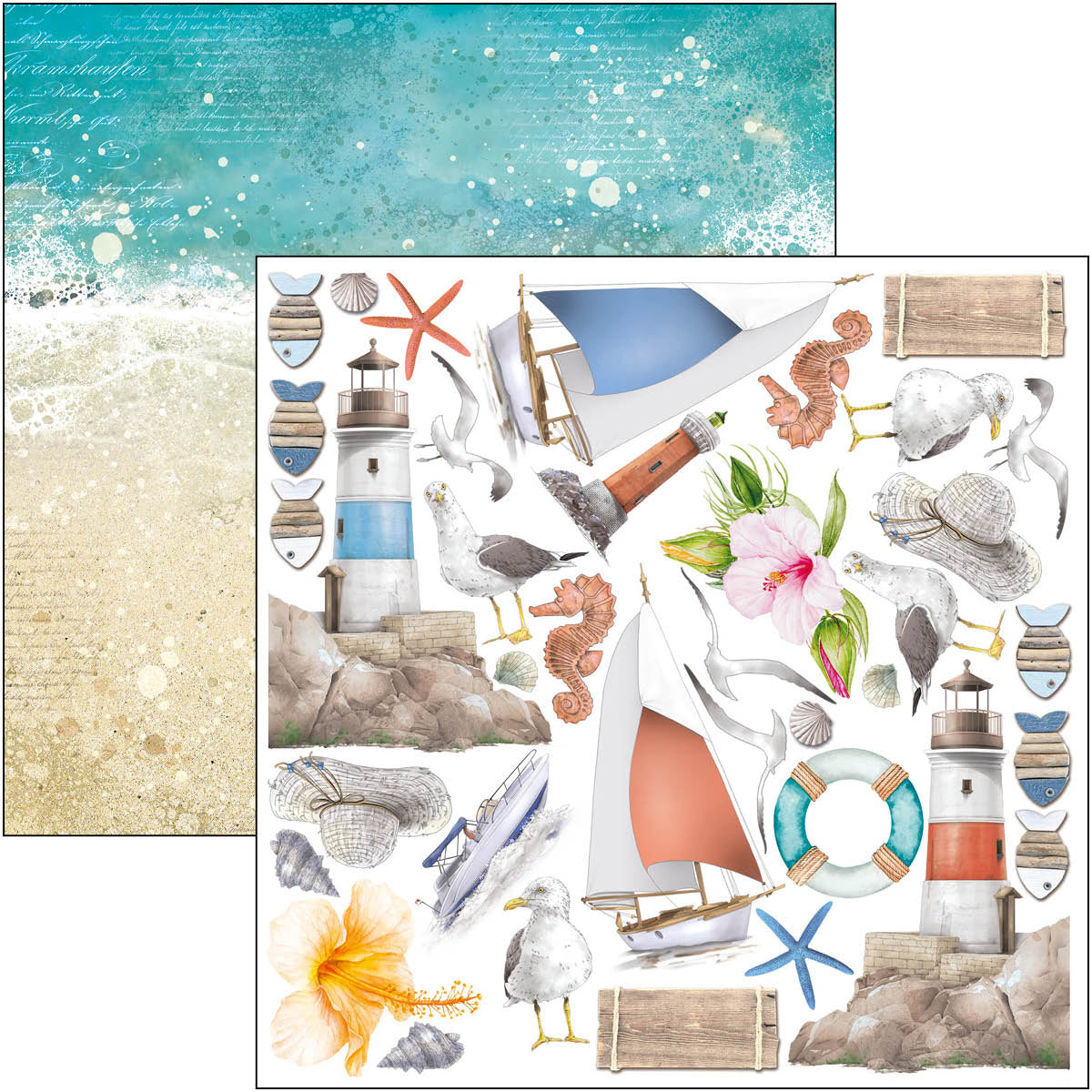 Ciao Bella Summer Breeze Fussy Cut Pad 6"x6" 24/Pkg