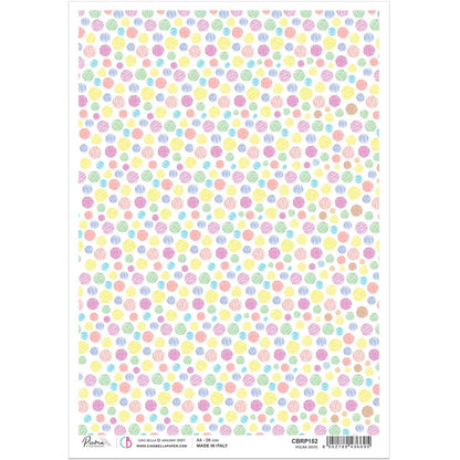 Ciao Bella Rice Paper A4 Polka Dots