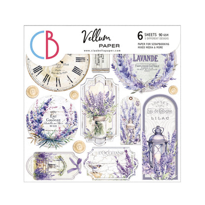 Vellum Morning In Provence Fussy Cut 6"x6" 6/Pkg