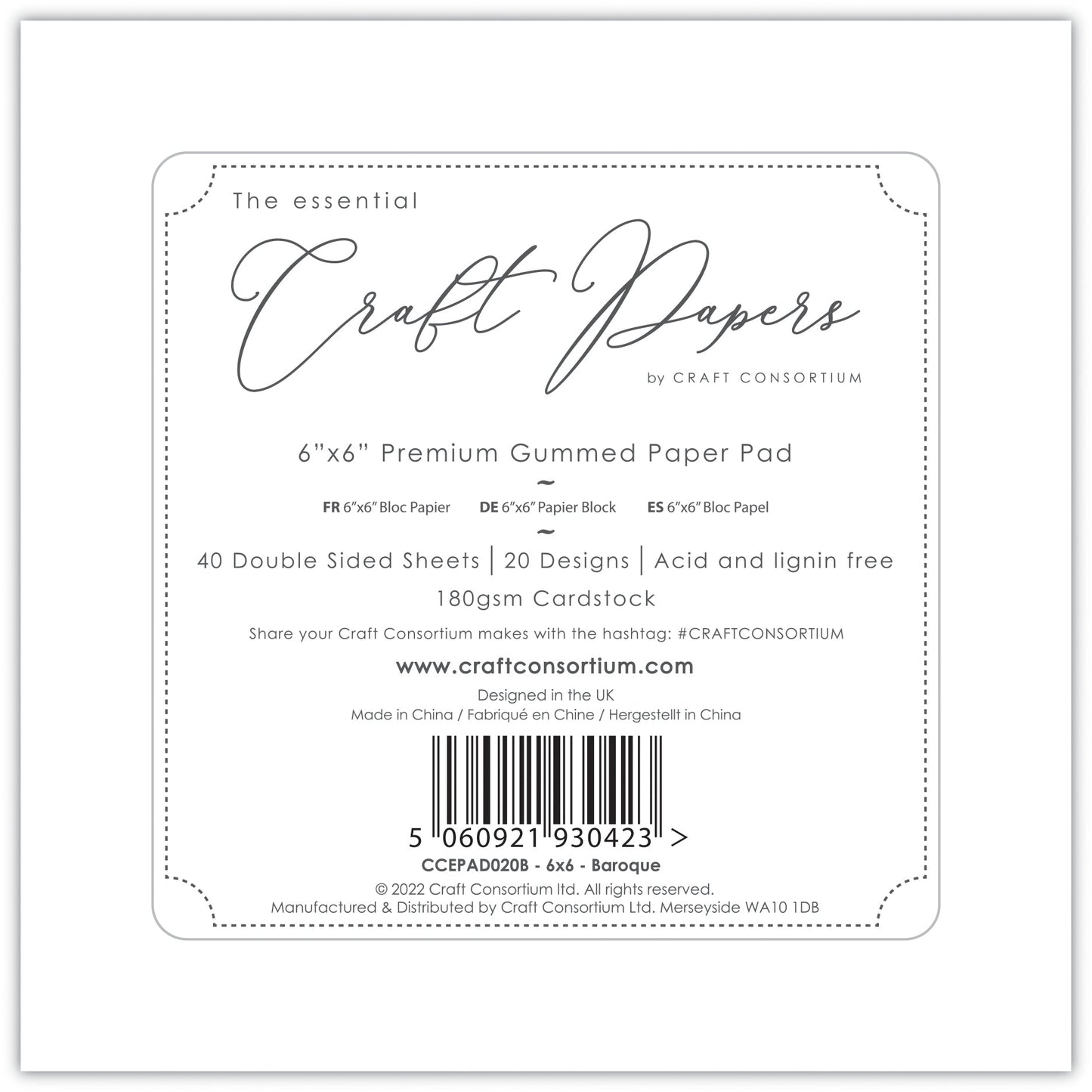 Baroque 6x6 Premium Paper Pad