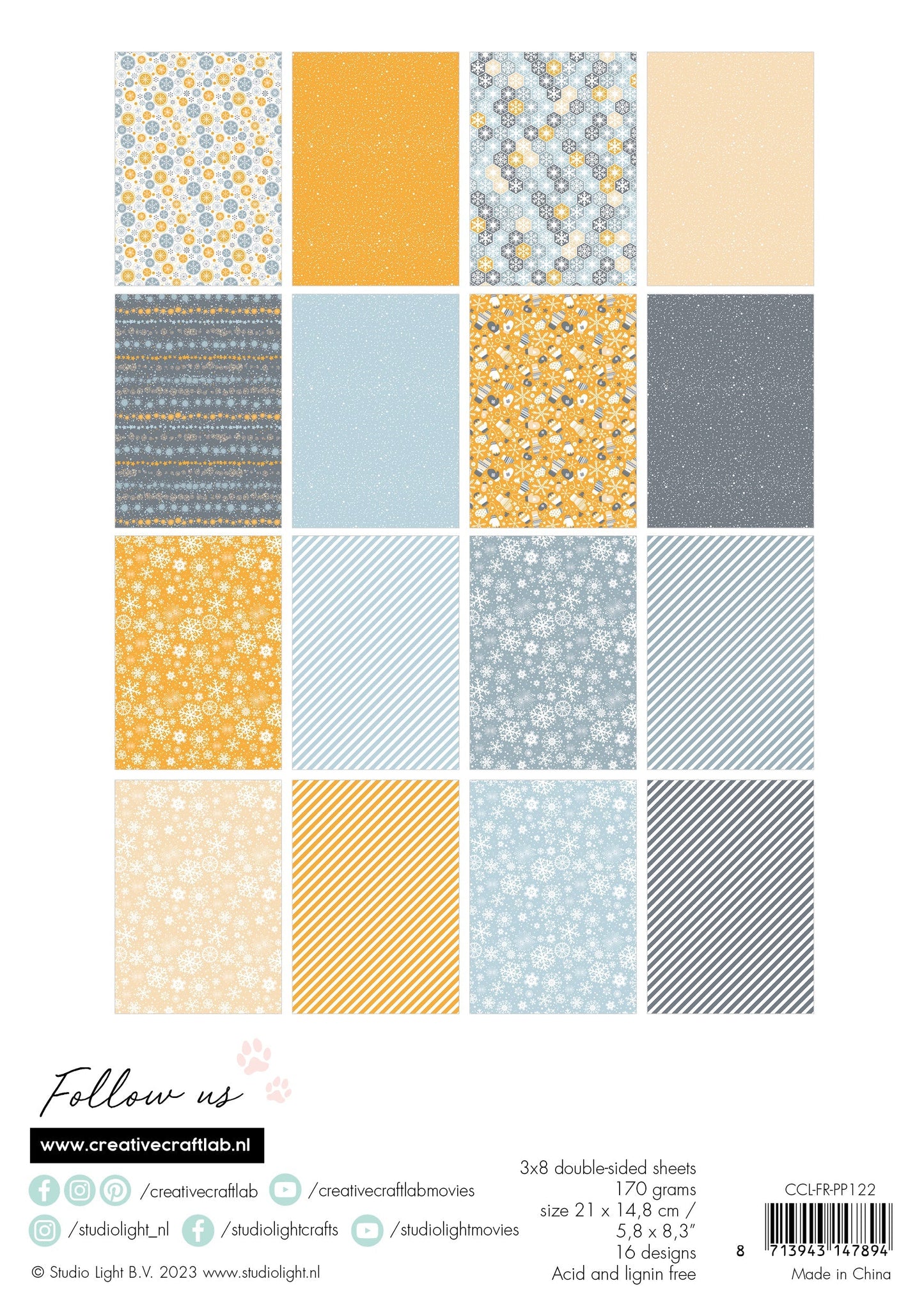CCL Paper Pad Snow Is Falling Friendz 210x148x9mm 24 SH nr.122