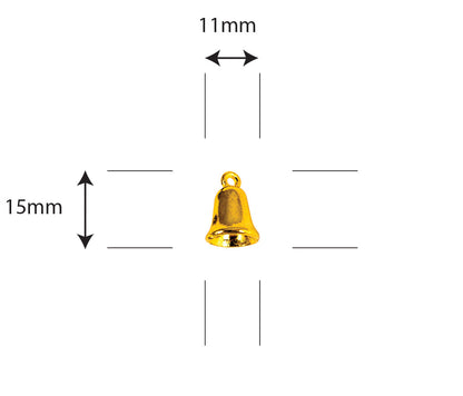 Craft Consortium Tis the Season - Metal Charms - Gold Bells