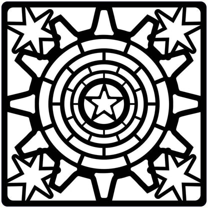 Creative Expressions Steampunk Stars 6x6 Stencil