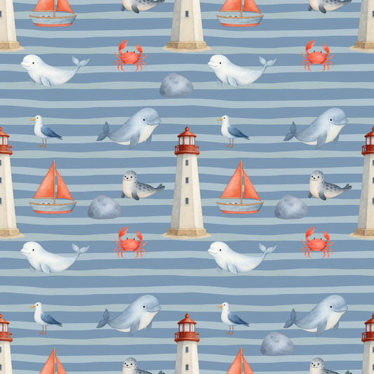 Couverture minky fleuve Saint-Laurent 🐋 petite