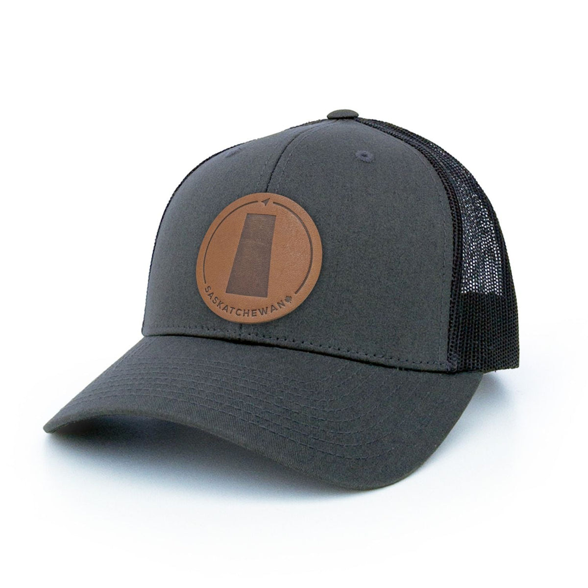 Saskatchewan Leather Patch Trucker Hat