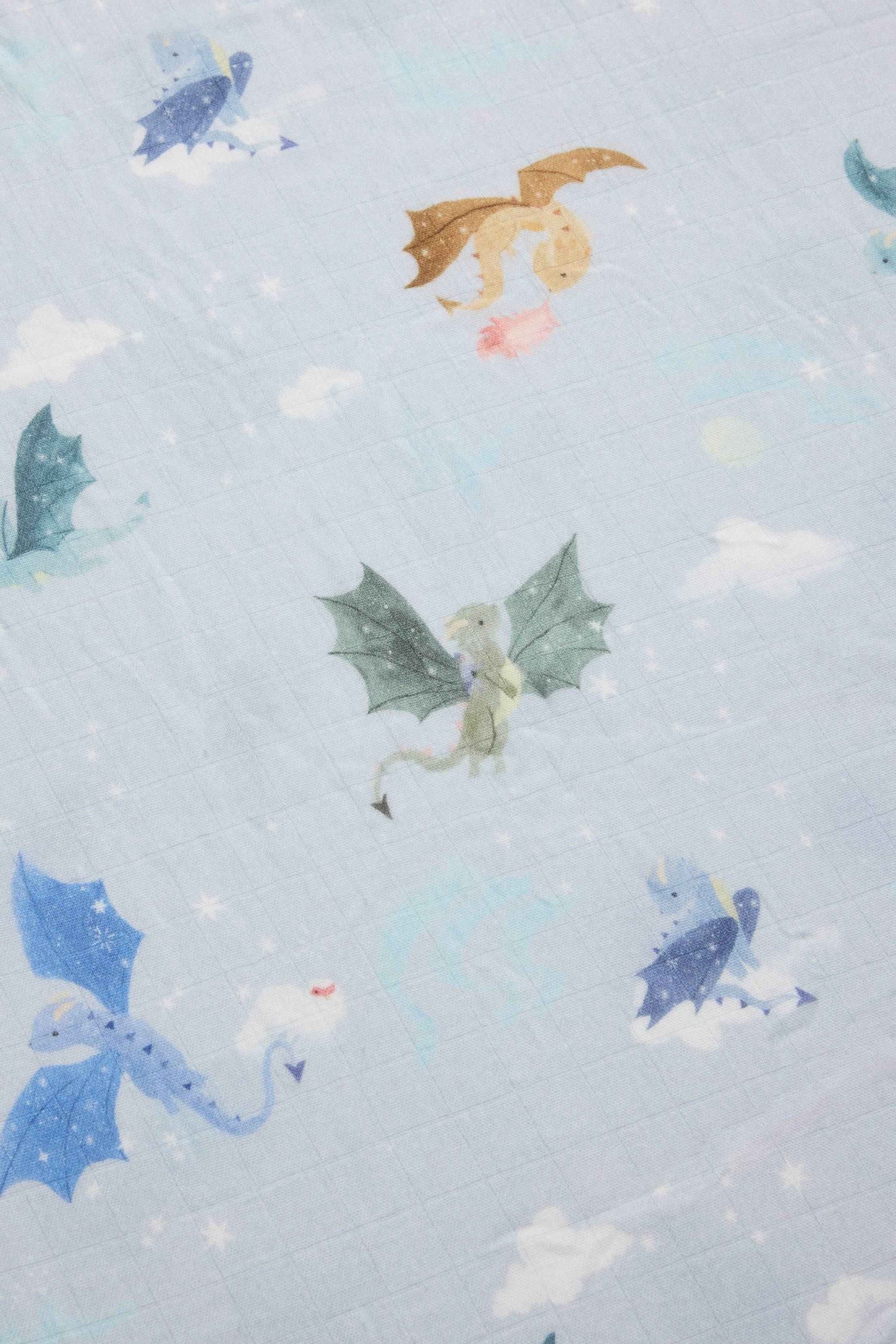 Muslin Fitted Crib Sheet - Magical Dragons